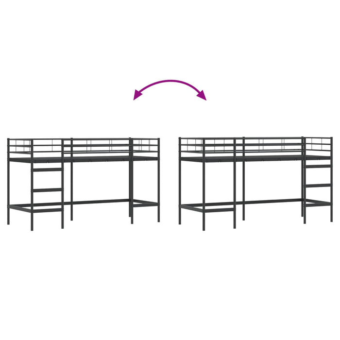 Struttura del letto loft per bambini Nero 90 x 190 cm 42020761