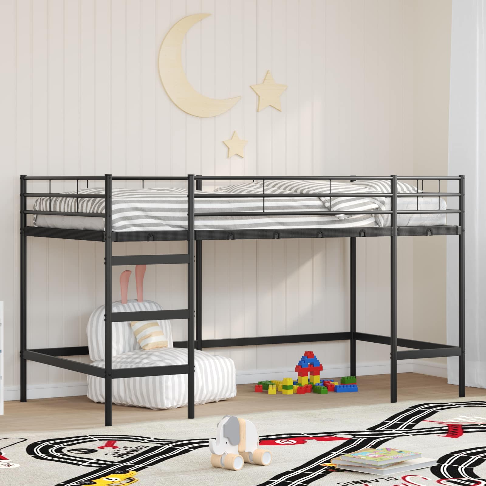 Struttura del letto loft per bambini Nero 90 x 201 cm 42020762