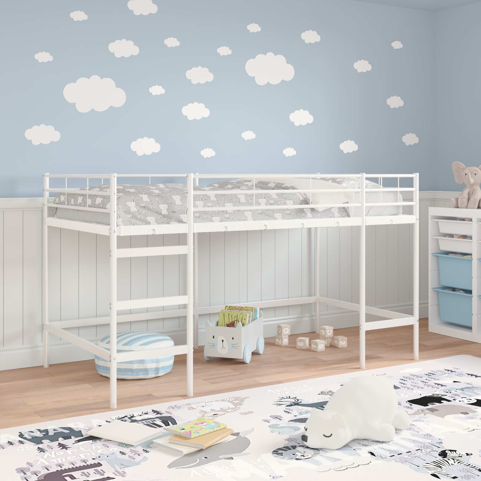 Struttura del letto loft per bambini Bianco 80 x 201 cm 42020767