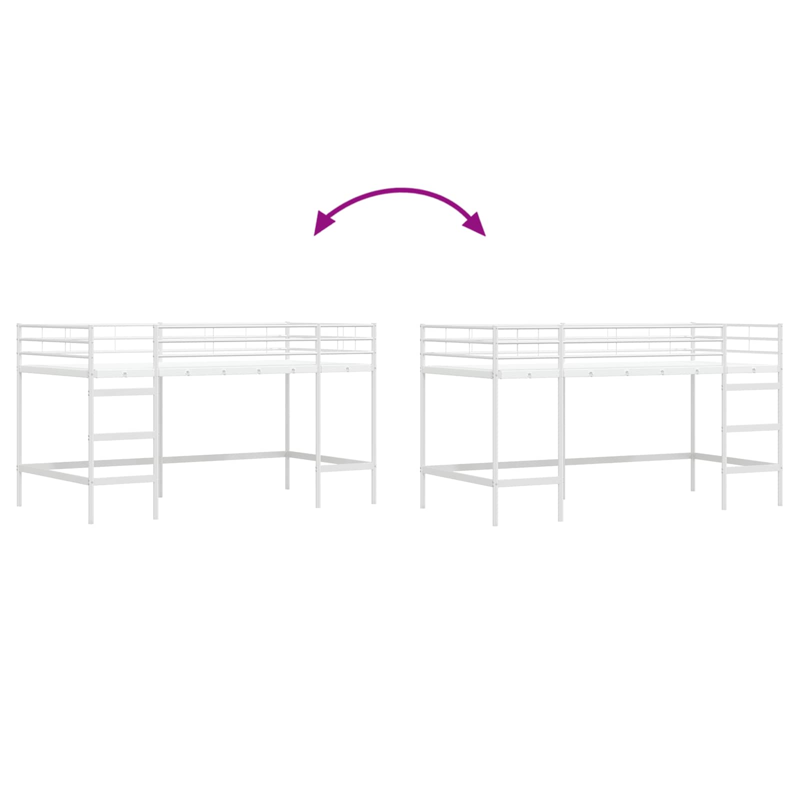 Struttura del letto loft per bambini Bianco 80 x 201 cm 42020767