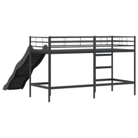 Letto loft per bambini con scivolo Nero e antracite 42020773