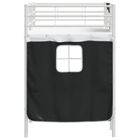 Struttura del Letto Loft per Bambini con Tendine Bianco e Nero 42020808
