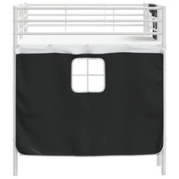 Struttura del Letto Loft per Bambini con Tendine Bianco e Nero 42020809