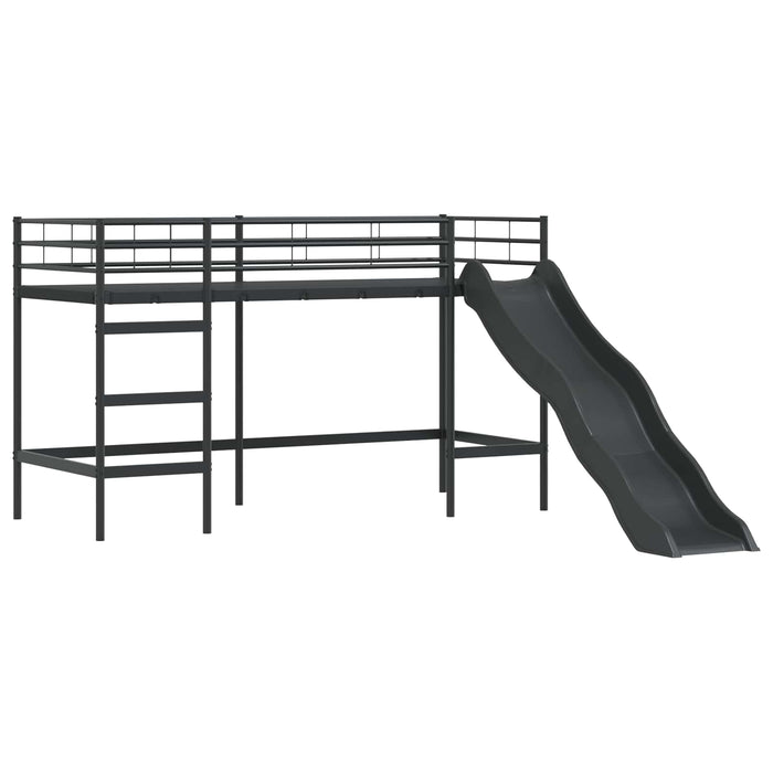 Struttura del letto loft per bambini Nero e Blu 74,5 x 190 cm