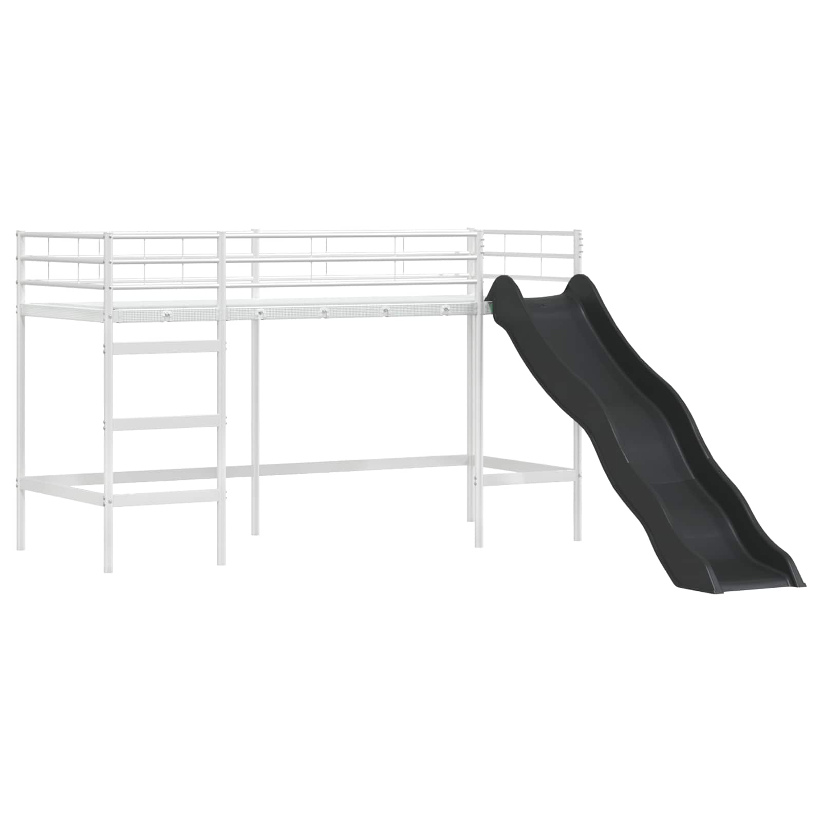 Struttura del letto loft per bambini Bianco e Rosa 90 x 190 cm