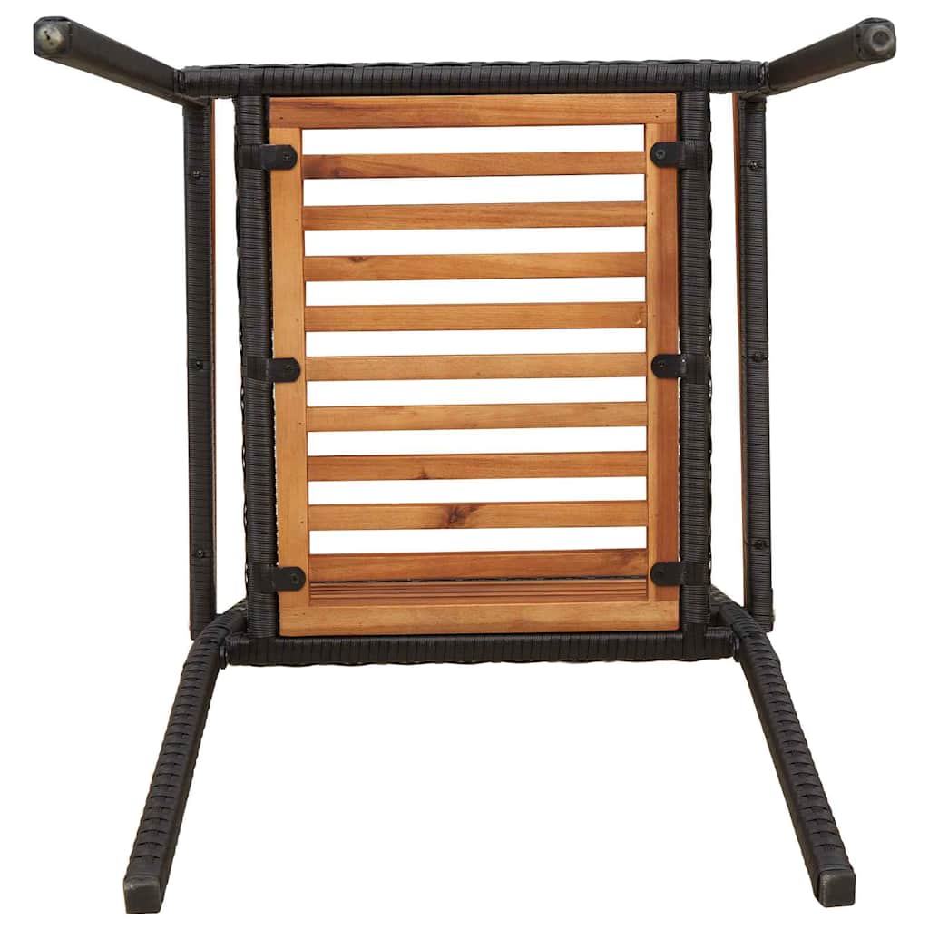 vidaXL Sedie impilabili da giardino 4 pcs Marrone e Nero