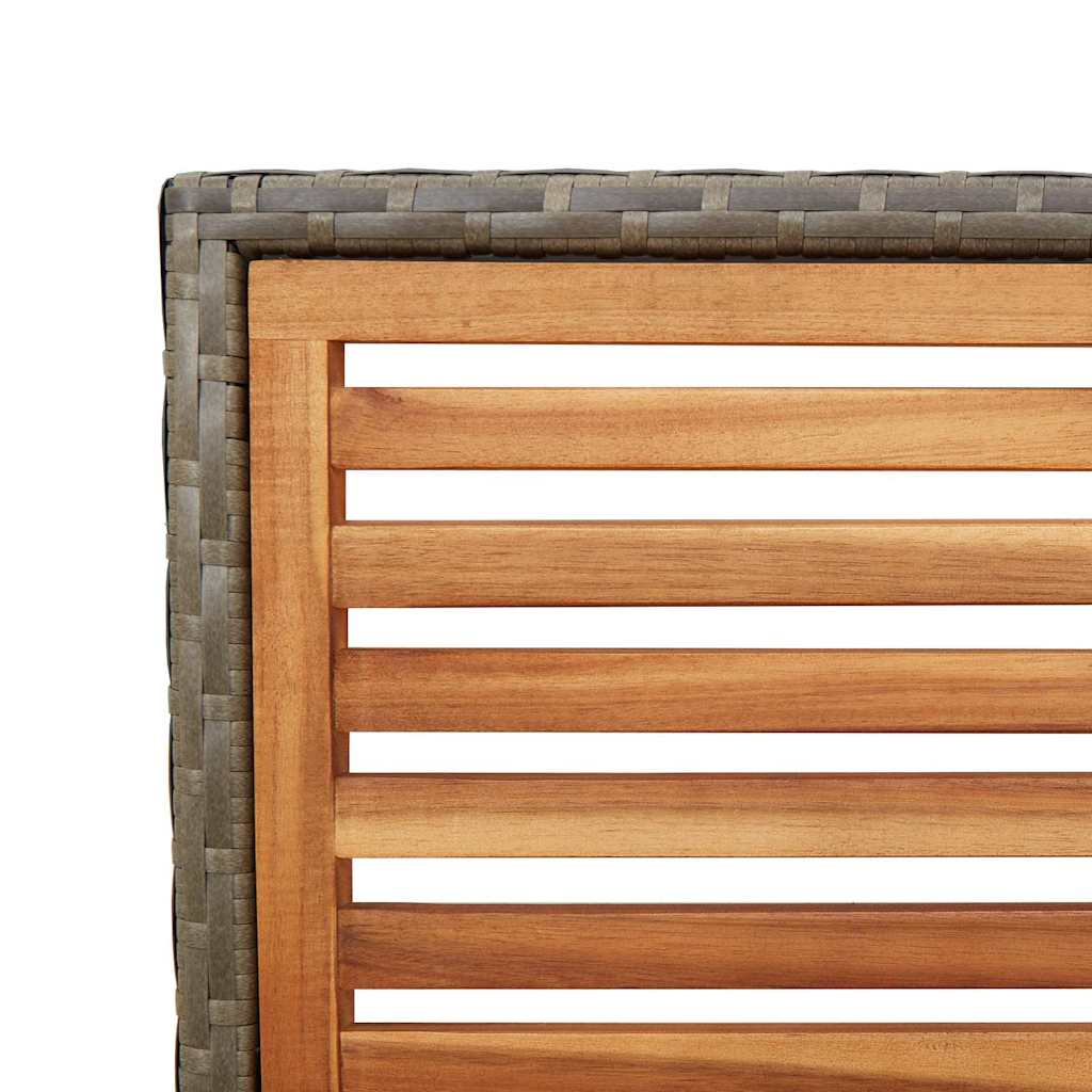 vidaXL Sedie impilabili da giardino 4 pcs Marrone e Grigio