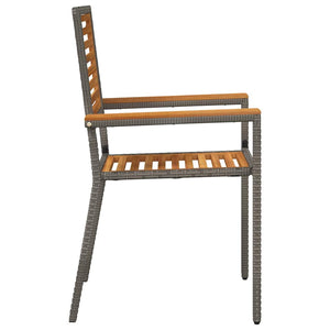 vidaXL Sedie impilabili da giardino 4 pcs Marrone e Grigio