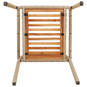 vidaXL Sedie impilabili da giardino 4 pcs Marrone e Beige