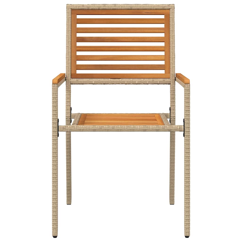 vidaXL Sedie impilabili da giardino 4 pcs Marrone e Beige