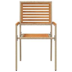 vidaXL Sedie impilabili da giardino 4 pcs Marrone e Beige