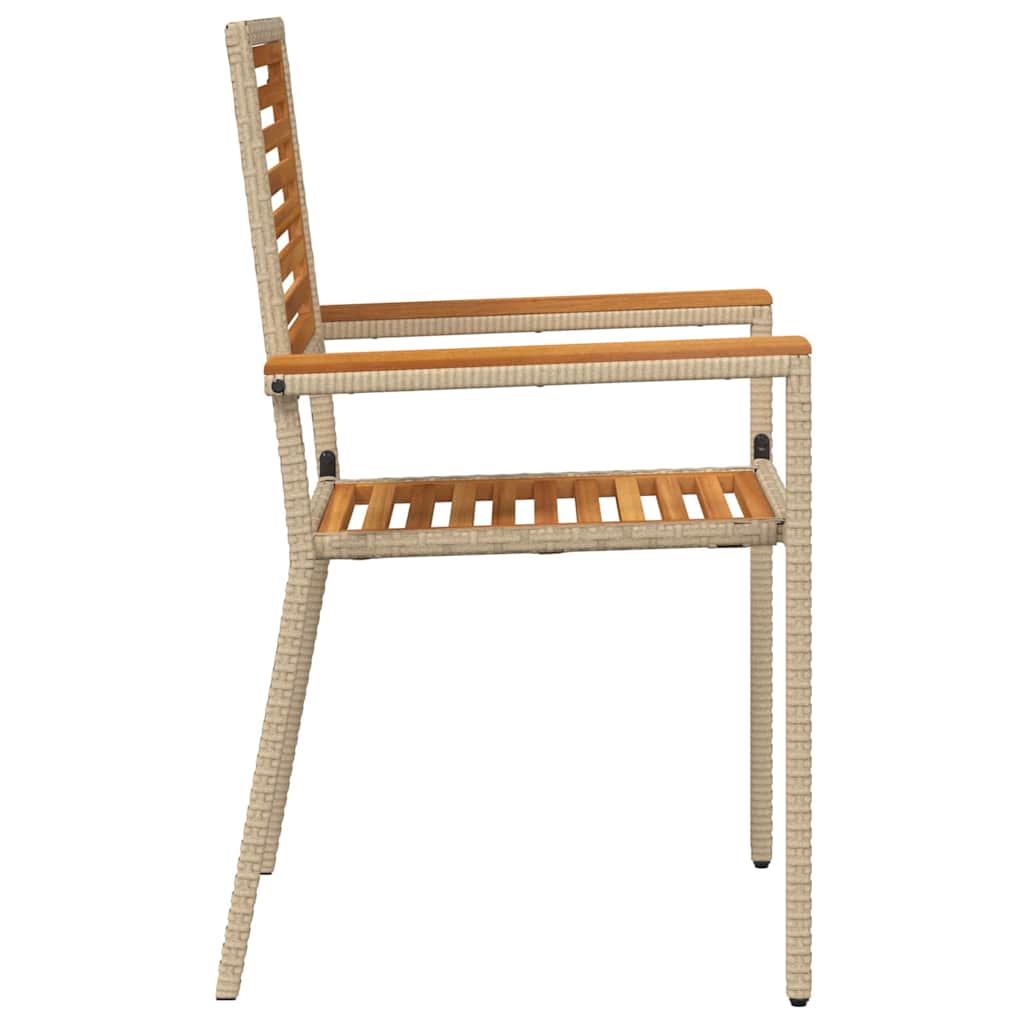 vidaXL Sedie impilabili da giardino 4 pcs Marrone e Beige