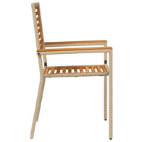 vidaXL Sedie impilabili da giardino 4 pcs Marrone e Beige