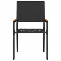 vidaXL Sedie impilabili da giardino 4 pcs Nero e Marrone