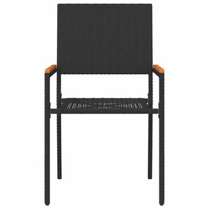 vidaXL Sedie impilabili da giardino 4 pcs Nero e Marrone