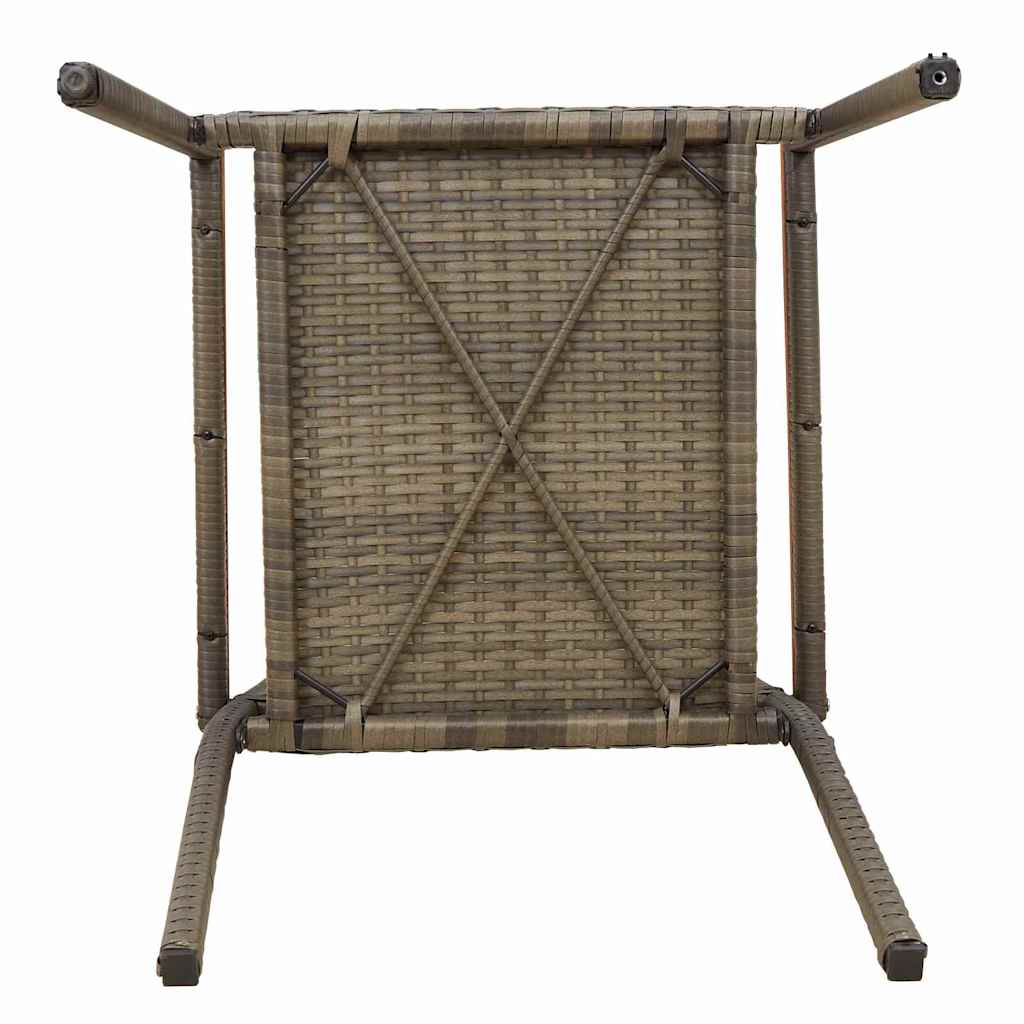 vidaXL Sedie impilabili da giardino 4 pcs Grigio e Marrone