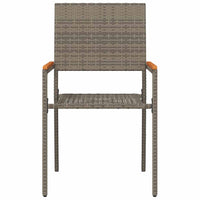 Sedie da Esterno 4 pcs Grigio, Marrone 3403062