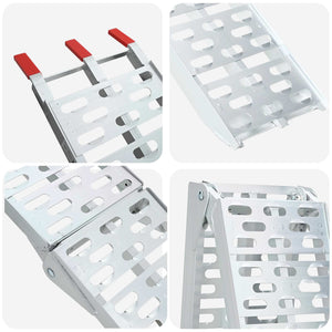 Ramp di Carico 2 pcs Argento 222 x 29 x 14 cm Alluminio 42021086