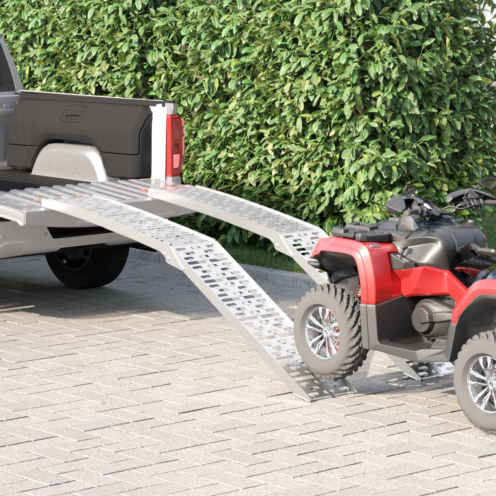 Ramp di Carico 2 pcs Argento 222 x 29 x 14 cm Alluminio 42021086