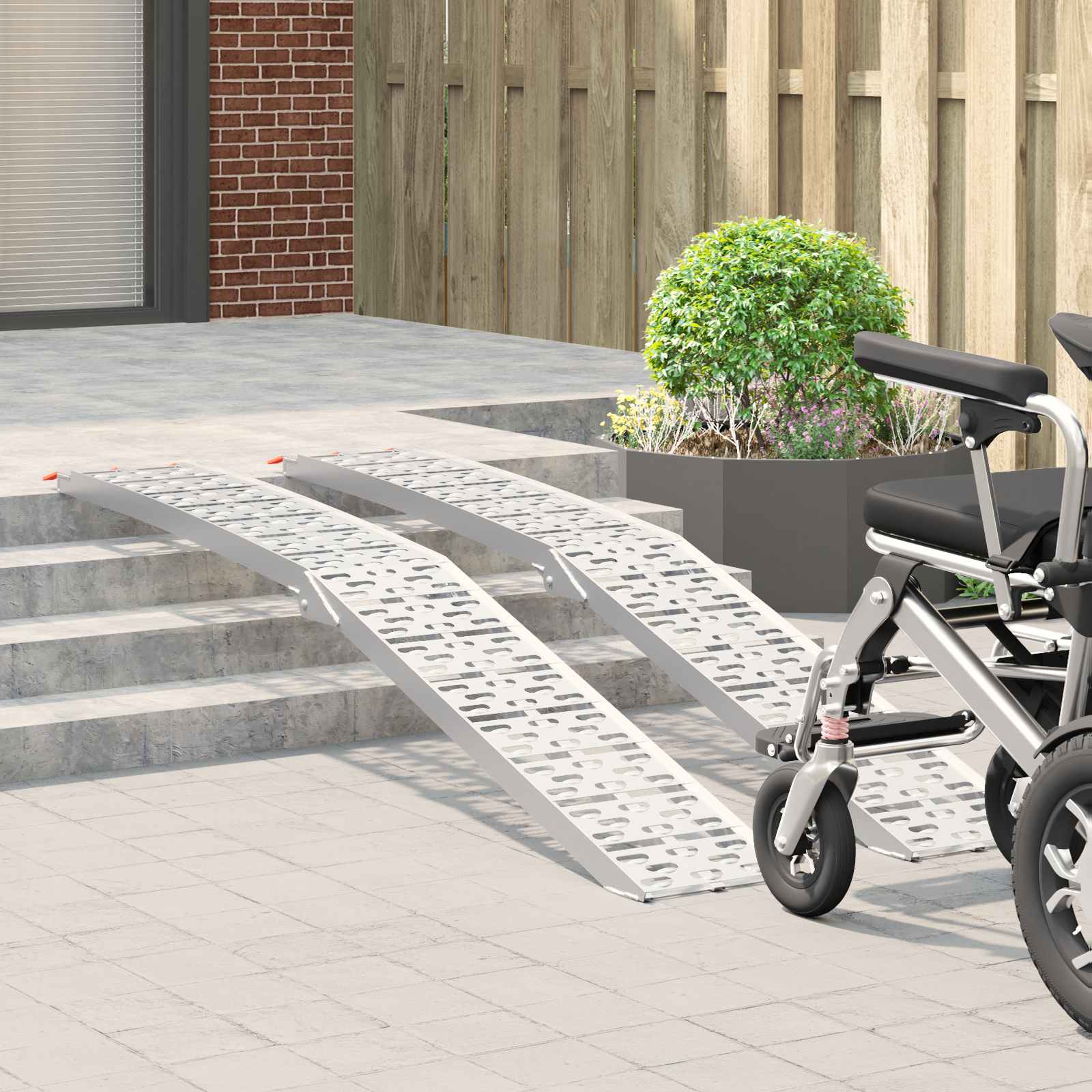 Ramp di Carico 2 pcs Argento 222 x 29 x 14 cm Alluminio 42021086