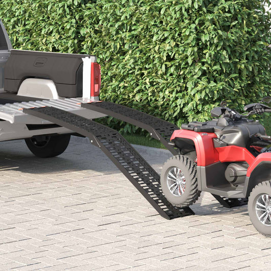 Ramp di Carico 2 pcs Nero 222 x 29 x 14 cm Alluminio 42021087