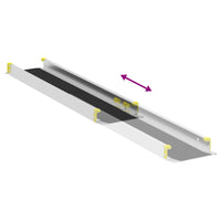 Rampa per Sedia a Rotelle 2 pcs Nero 152 x 19 x 5,5 cm 42021091