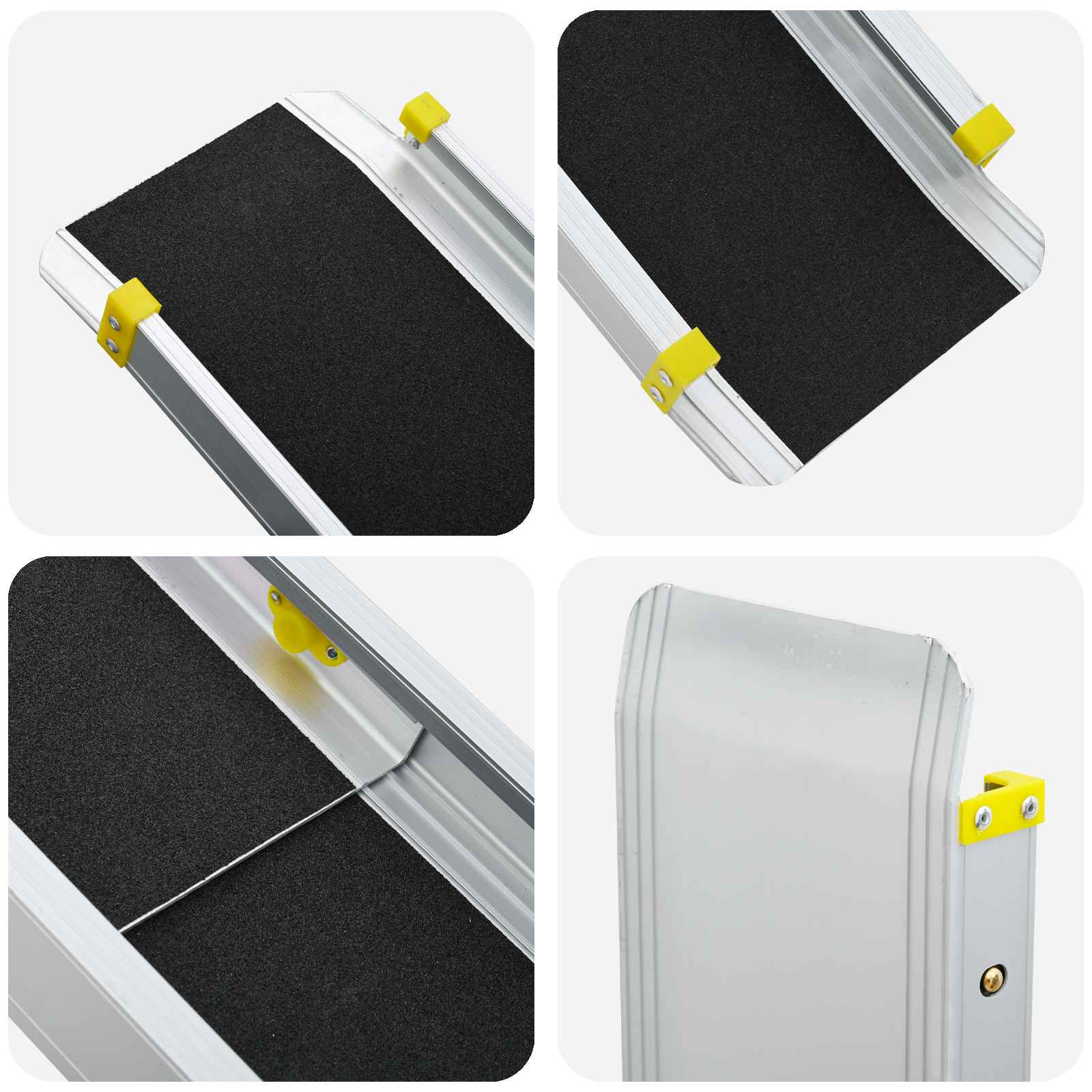 Rampa per Sedia a Rotelle 2 pcs Nero 213,5 x 19,5 x 5,5 cm 42021093