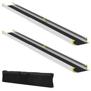 Rampa per Sedia a Rotelle 2 pcs Nero 213,5 x 19,5 x 5,5 cm 42021093