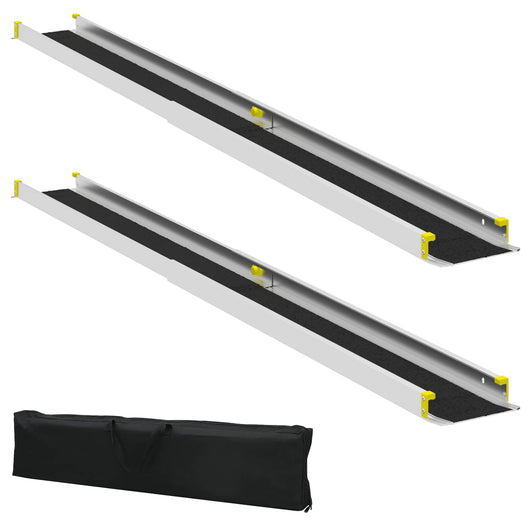 Rampa per Sedia a Rotelle 2 pcs Nero 213,5 x 19,5 x 5,5 cm 42021093