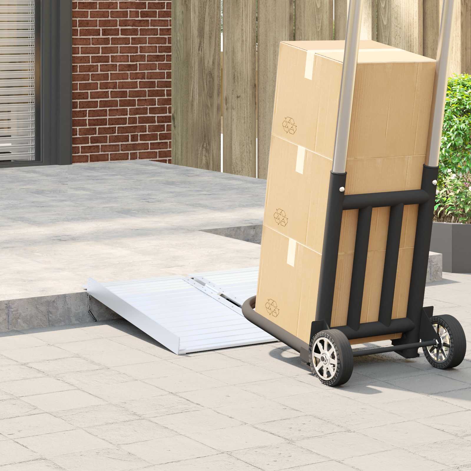 Rampe per sedia a rotelle Argento 62 x 73 x 5 cm Alluminio 42021094