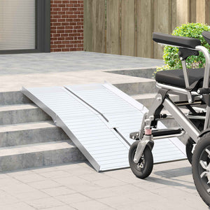 Rampe per sedia a rotelle Argento 122 x 73,5 x 11 cm Alluminio 42021096