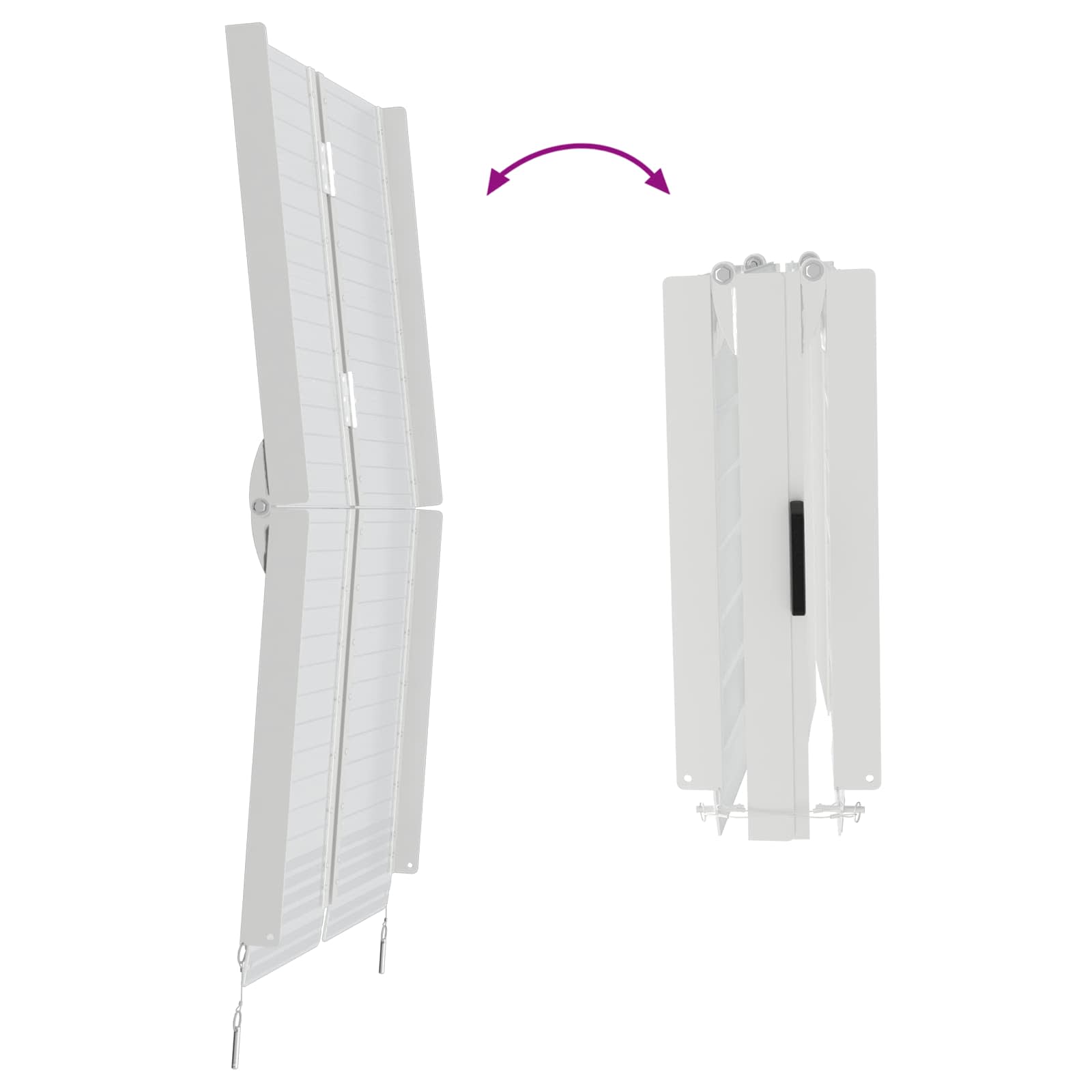 Rampe per sedia a rotelle Argento 122 x 73,5 x 11 cm Alluminio 42021096