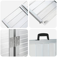 Rampe per sedia a rotelle Argento 183 x 73 x 11 cm Alluminio 42021098