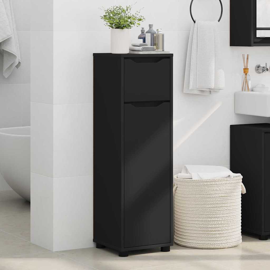 Mobile da Bagno Nero 30,5 x 30 x 101 cm Legno multistrato 888738