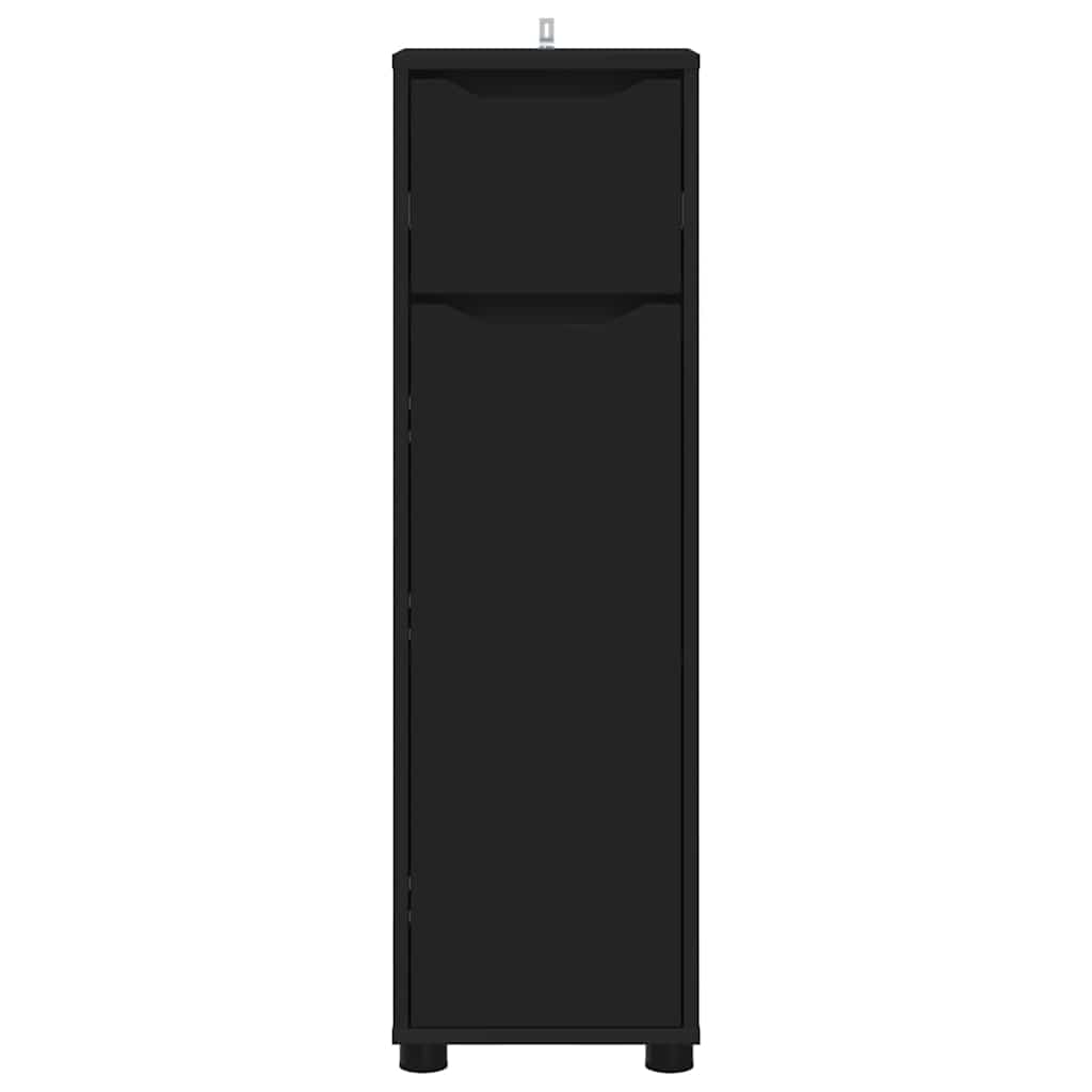Mobile da Bagno Nero 30,5 x 30 x 101 cm Legno multistrato 888738