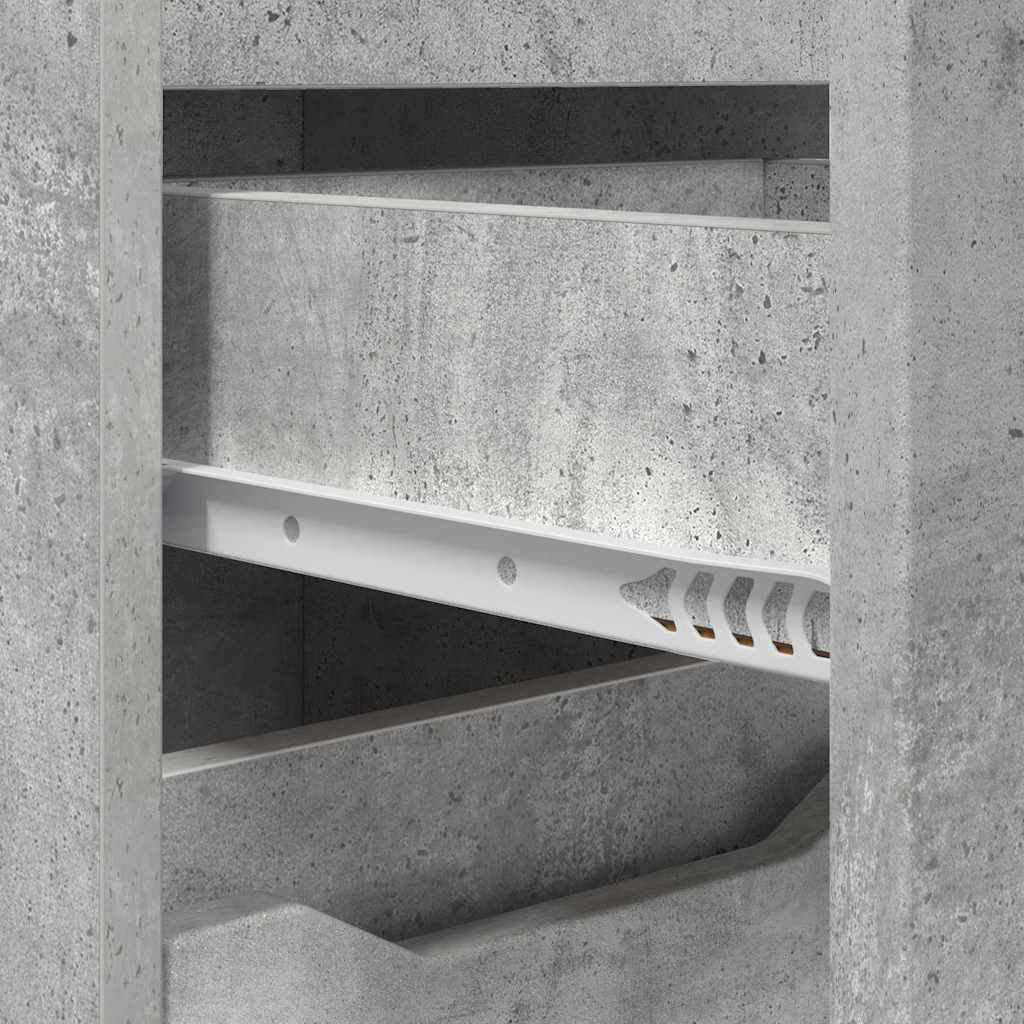 Mobile da Bagno con cassetto Grigio cemento 30,5 x 30 x 101 cm 888740