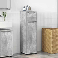 Mobile da Bagno con cassetto Grigio cemento 30,5 x 30 x 101 cm 888740