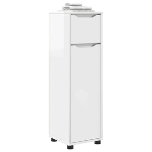 Mobile da Bagno con cassetto Bianco Lucido 30,5 x 30 x 101 cm 888741