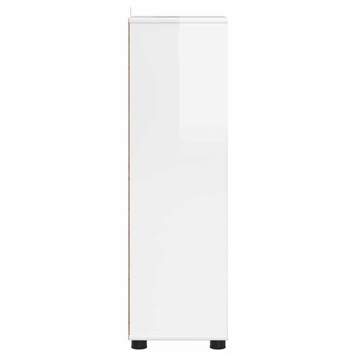 Mobile da Bagno con cassetto Bianco Lucido 30,5 x 30 x 101 cm 888741