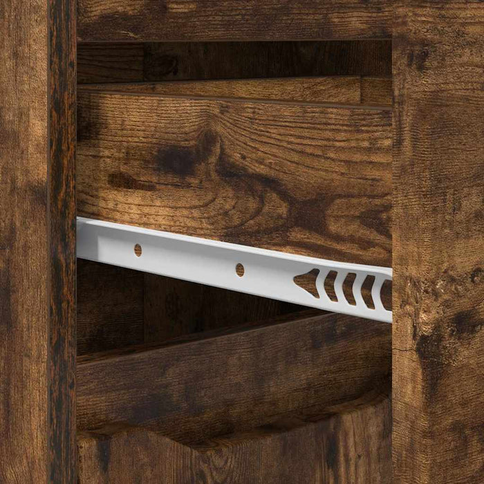 Mobile da Bagno con cassetto Rovere fumé 30,5 x 30 x 101 cm 888742