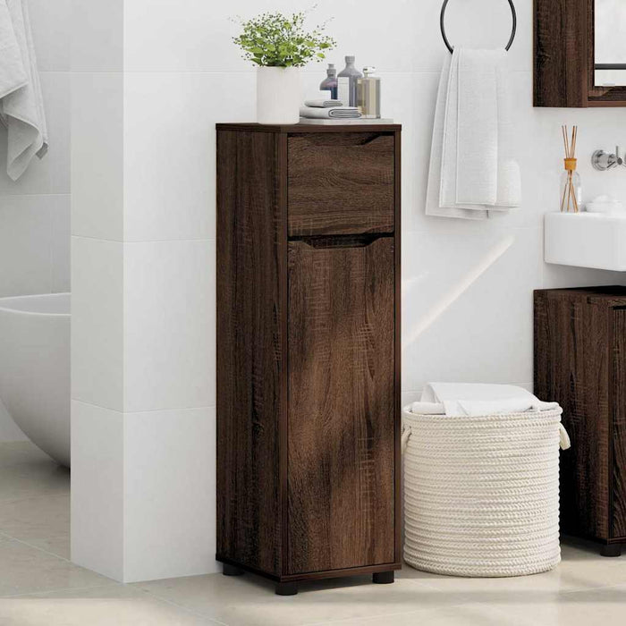 Mobile da Bagno con cassetto Rovere Marrone 30,5 x 30 x 101 cm 888744