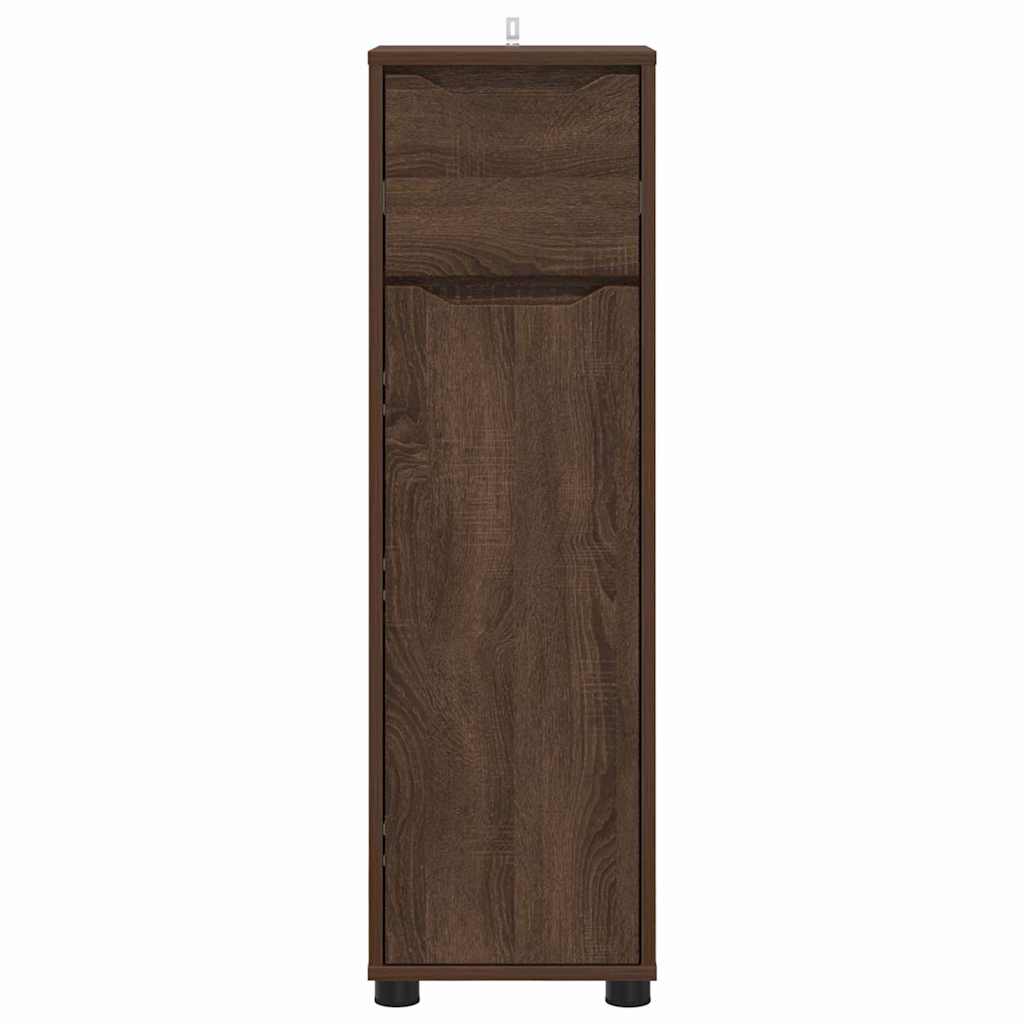 Mobile da Bagno con cassetto Rovere Marrone 30,5 x 30 x 101 cm 888744