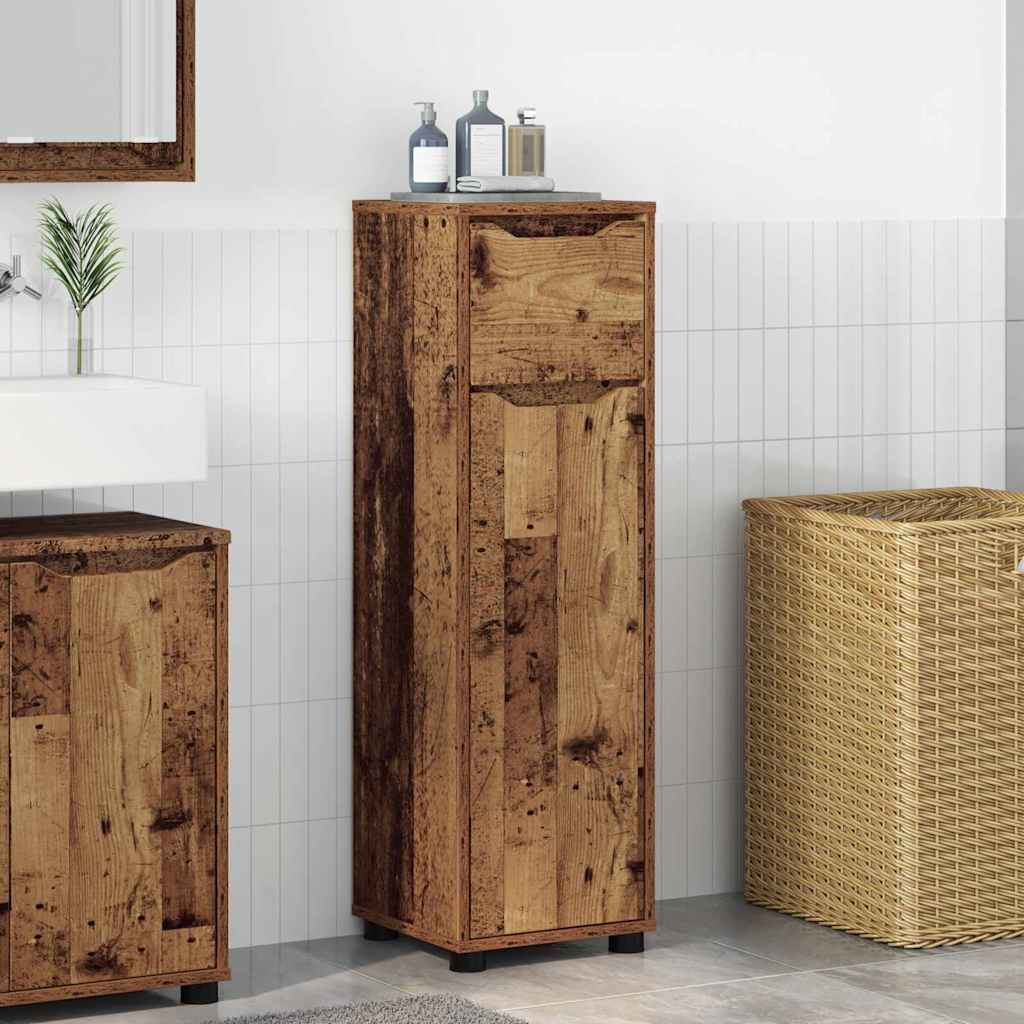 Mobile da Bagno con cassetto Legno vecchio 30,5 x 30 x 101 cm 888745