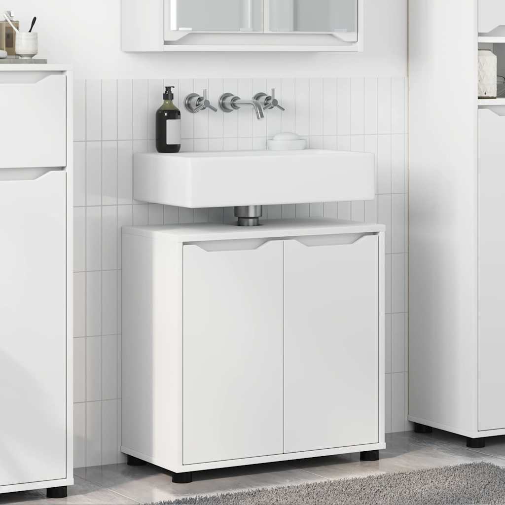 Mobile per lavabo da bagno con porta Bianco 60 x 30 x 60 cm 888747