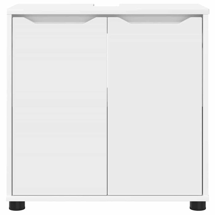 Mobile per lavabo da bagno-Armadietto da bagno con porta Bianco 60 x 30 x 60 cm