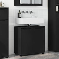 Mobile per lavabo da bagno con lo scaffale Nero 60 x 30 x 60 cm 888748