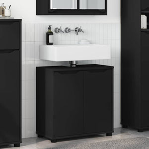 Mobile per lavabo da bagno con lo scaffale Nero 60 x 30 x 60 cm 888748