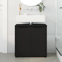 Mobile per lavabo da bagno con lo scaffale Nero 60 x 30 x 60 cm 888748