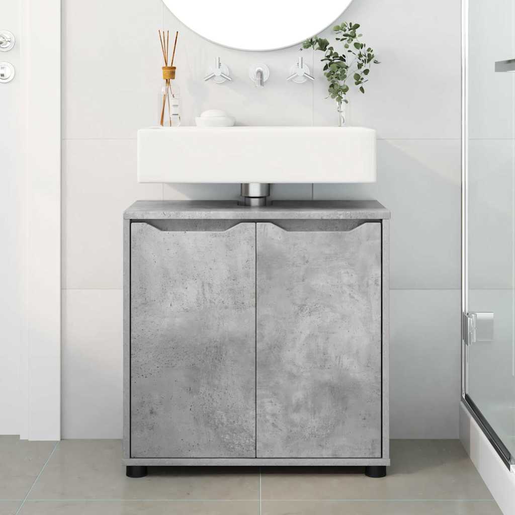 Mobile per lavabo da bagno Grigio cemento 60 x 30 x 60 cm 888750