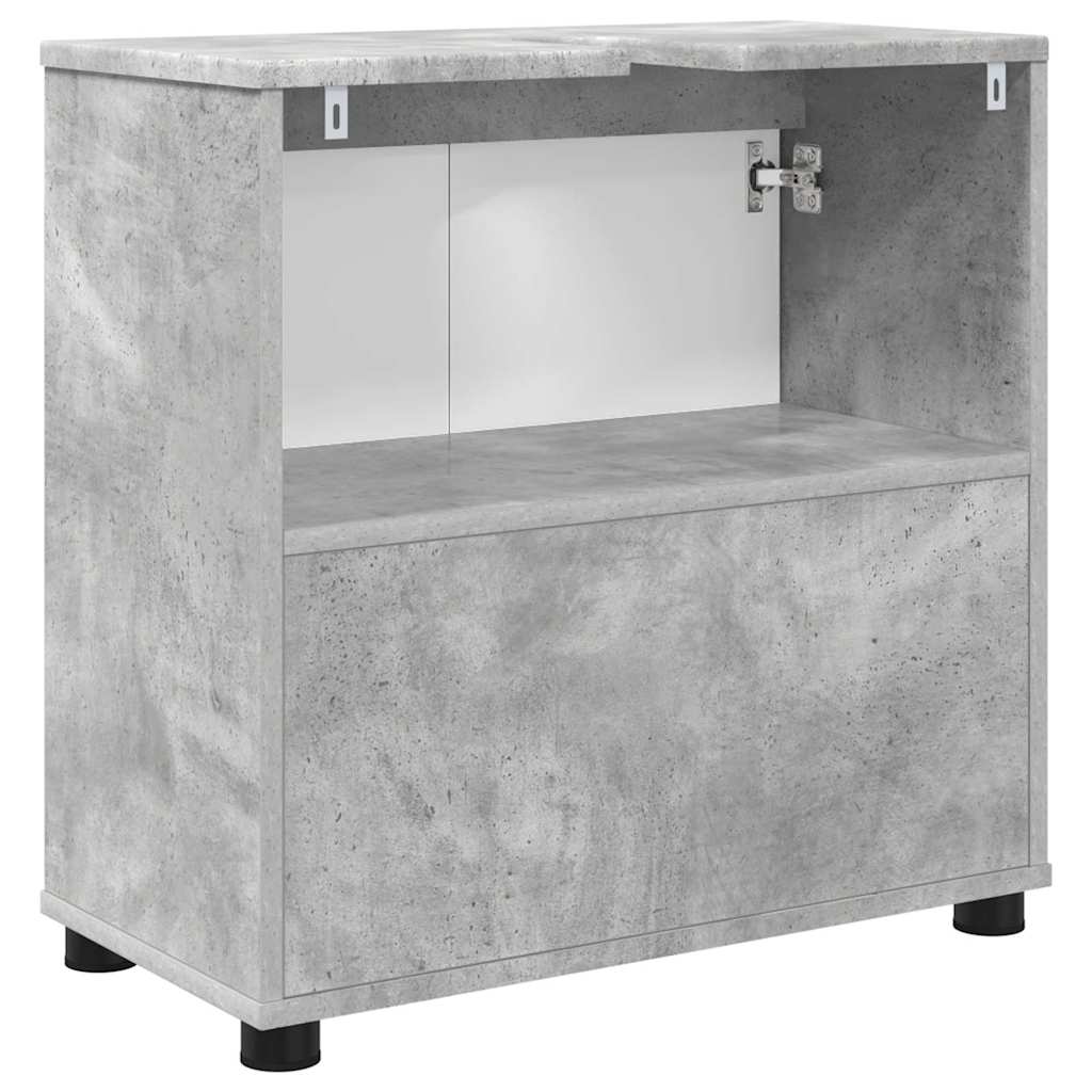 Mobile per lavabo da bagno-Armadietto da bagno Grigio cemento 60 x 30 x 60 cm